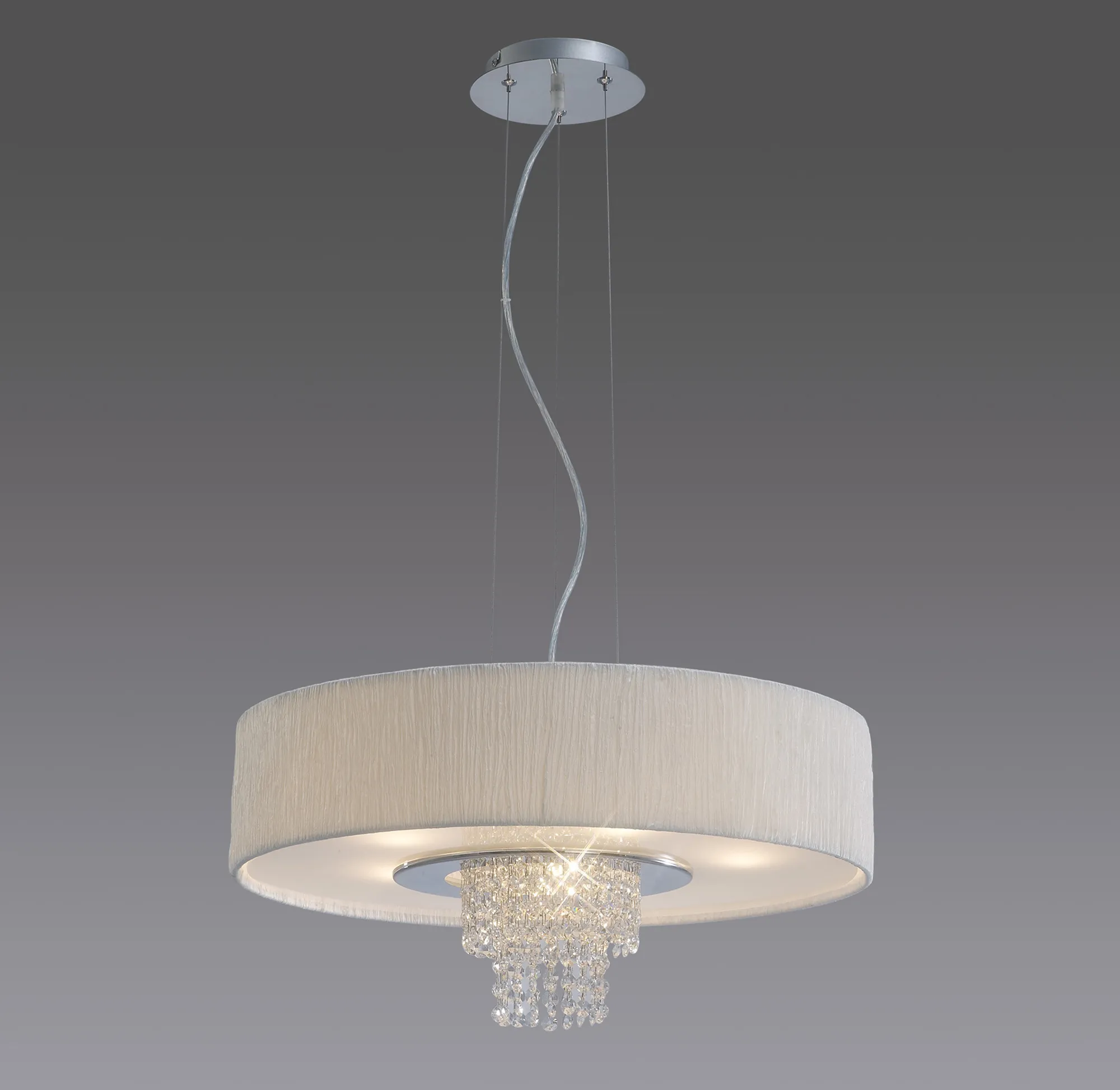 IL30273/WH  Nerissa Crystal Pendant 6 Light